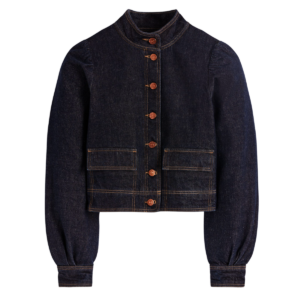 Fifth and Paris 17 dark denim jacket top stitch fall wardrobe essential what to wear for fall